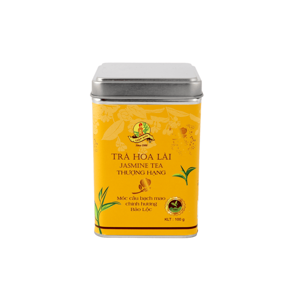 Jasmine tea tin – Trà Hoa Lài green tea flavoured with jasmine flowers 