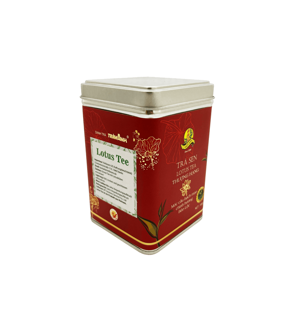 Lotus blossom tea tin - Green tea flavoured with lotus blossoms Trà Sen 