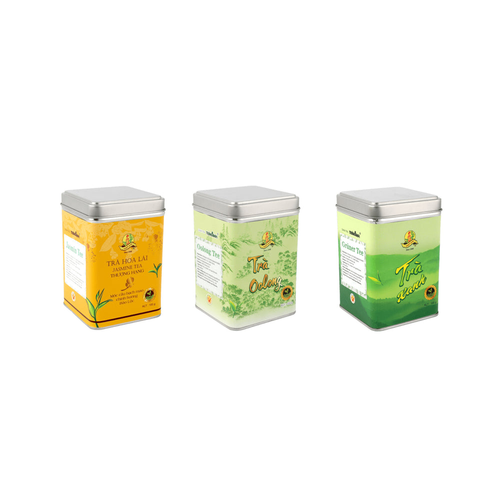 VietBeans 3-Teedosen-Geschenkset - Jasmintee, Oolong Tee &amp; Grüntee